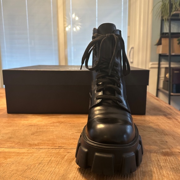 Prada Monolith Brushed leather and nylon boots - Picture 4 of 8